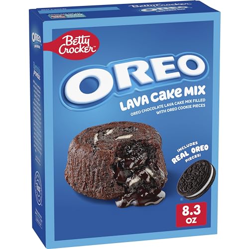 0016000212558 - BETTY CROCKER OREO LAVA CAKE MIX, CHOCOLATE LAVA CAKE BAKING MIX WITH OREO COOKIE PIECES, 8.3 OZ