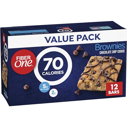 0016000219687 - FIBER ONE CHOCOLATE CHIP COOKIE BROWNIES 12 COUNT, 10.6 OZ