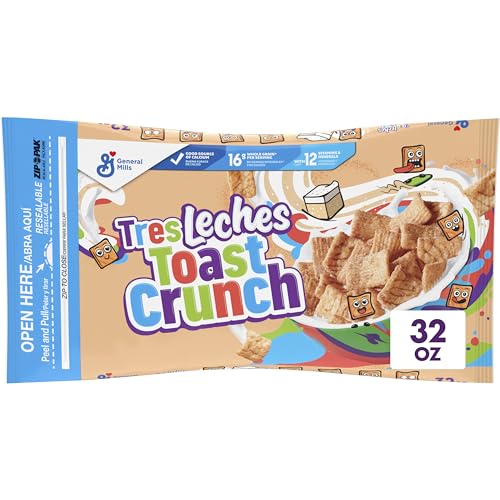 0016000220850 - TRES LECHES TOAST CRUNCH BREAKFAST CEREAL, CRISPY ARTIFICIALLY TRES LECHES FLAVORED CINNAMON CEREAL, 32 OZ