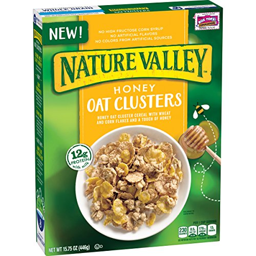 0016000422155 - GENERAL MILLS NATURE VALLEY HONEY OAT CLUSTERS CEREAL, 15.75 OZ (PACK OF 3)