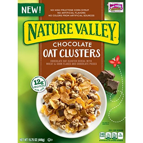 0016000466821 - GENERAL MILLS NATURE VALLEY CHOCOLATE OAT CLUSTERS CEREAL, 15.75 OZ (PACK OF 3)