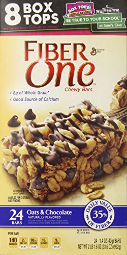 0016000482517 - FIBER ONE OATS AND CHOCOLATE CHEWY GRANOLA BARS, 1.4 OUNCE BAR, 24 COUNT