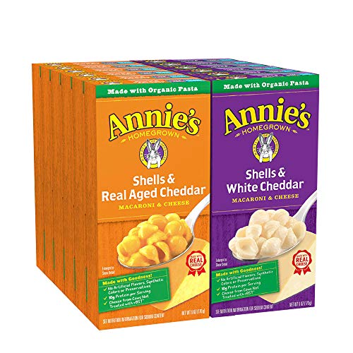 0016000496927 - ANNIE’S SHELLS & WHITE CHEDDAR AND SHELLS & AGED CHEDDAR MACARONI AND CHEESE (PACK OF 12)