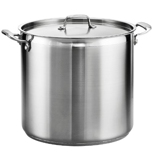 0016017001022 - TRAMONTINA 80120/003DS TRAMONTINA GOURMET STAINLESS STEEL COVERED STOCK POT, 24-QUART
