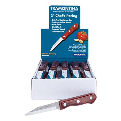 0016017003217 - TRAMONTINA PARING KNIFE 3 STAINLESS STEEL DISPLAY