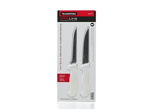0016017051324 - TRAMONTINA KNIFE SET 2PK PROLINE KITCHEN 6 INCH UTILITY KNIVES COMMERCIAL GRADE