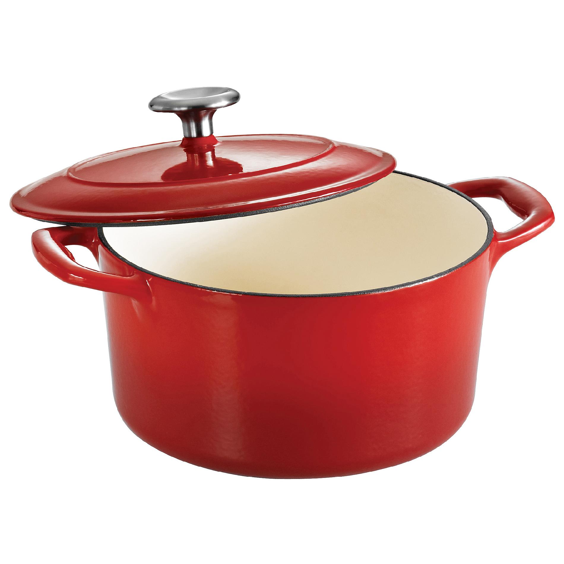 0016017073654 - GOURMET ENAMELED CAST IRON - SERIES 1000 - 3.5 QT COVERED ROUND DUTCH OVEN