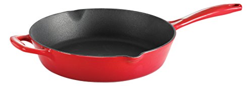 0016017073739 - TRAMONTINA ENAMELED CAST IRON SKILLET, 10-INCH, GRADATED RED