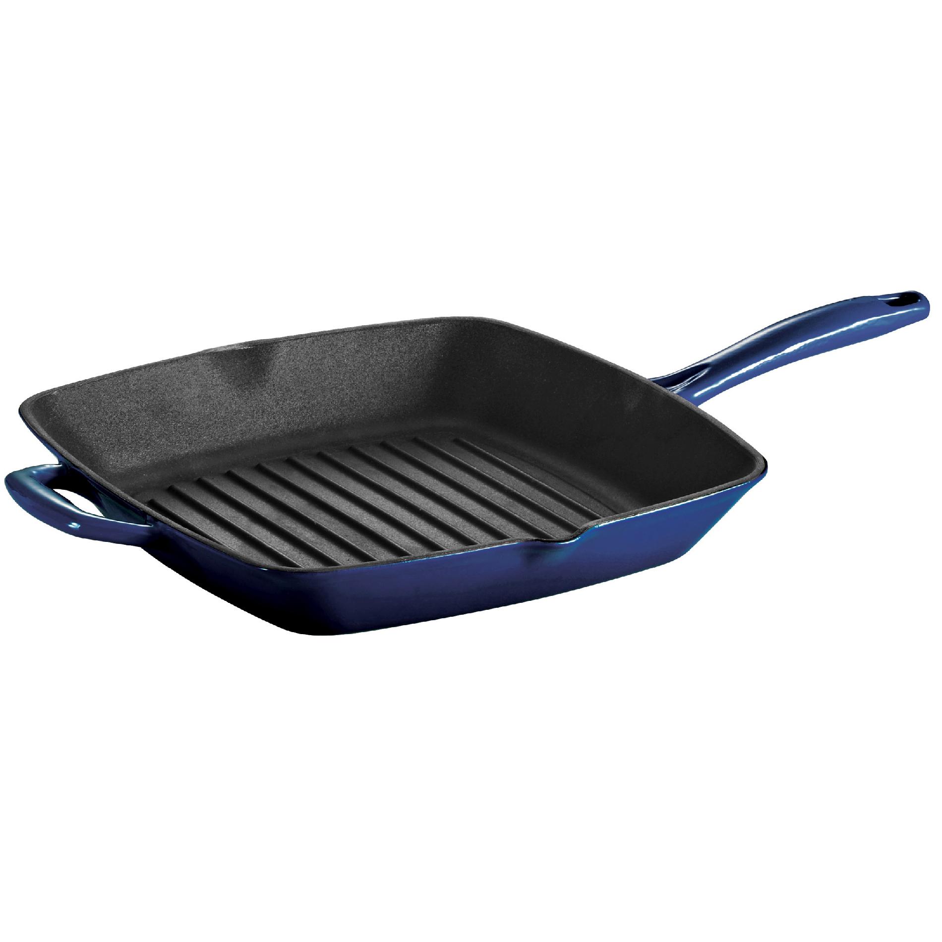 0016017077515 - GOURMET ENAMELED CAST IRON 11 IN GRILL PAN