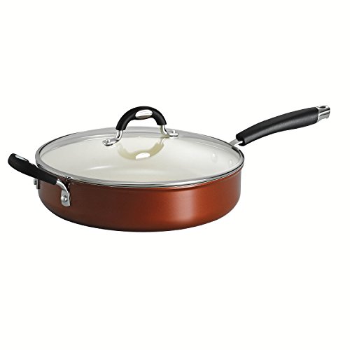 0016017080881 - TRAMONTINA 80110/045DS STYLE CERAMICA 01 COVERED DEEP SKILLET, 11-INCH, METALLIC COPPER