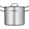 0016017087934 - TRAMONTINA 8-QT TRI-PLY CLAD MULTI-COOKER, STAINLESS STEEL