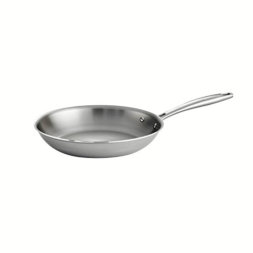 0016017100817 - TRAMONTINA 80116/005DS GOURMET 18/10 STAINLESS STEEL INDUCTION-READY TRI-PLY CLAD FRY PAN, 10-INCH, STAINLESS