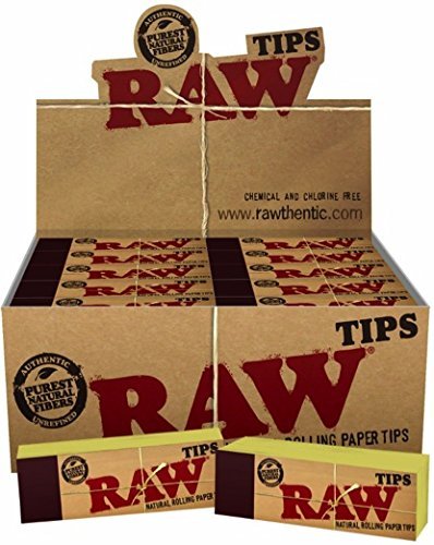 0016165007730 - RAW ROLLING PAPER TIPS BOX OF 50 PACKS BY GREATDEALS4YOU