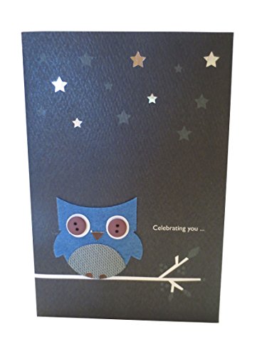 0016256667010 - 5 X 7 SUNRISE BIRTHDAY GREETING CARD WITH BLUE CARTOON NIGHT OWL