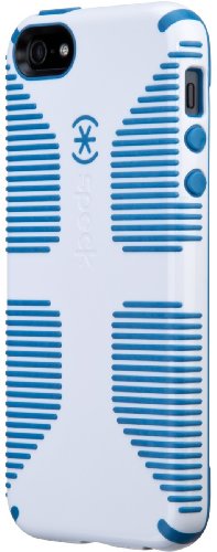 0163120442843 - SPECK PRODUCTS CANDYSHELL GRIP CASE FOR IPHONE SE/5/5S -RETAIL PACKAGING- WHITE/HARBOR BLUE