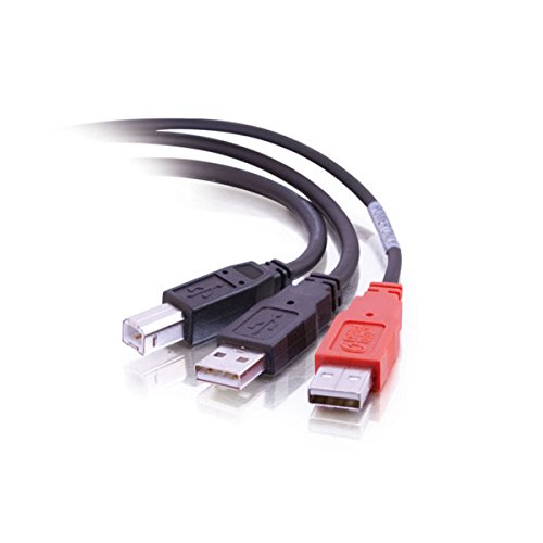 0163120600496 - C2G / CABLES TO GO 28108 USB 2.0 ONE B MALE TO TWO USB A MALE Y-CABLE (BLACK)