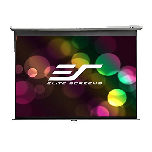 0163120650101 - ELITE SCREENS MANUAL, 84-INCH 4:3, PULL DOWN PROJECTION MANUAL PROJECTOR SCREEN WITH AUTO LOCK, M84NWV