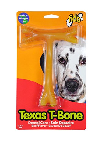 0016335018306 - FIDO TEXAS T-BONE DENTAL DOG BONE, BEEF FLAVORED, LARGE 6-1/2