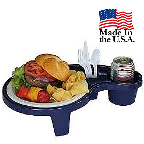 0016346200295 - MADE IN THE USA - NAVY BLUE PARTY PAL, THE PORTABLE INDIVIDUAL PICNIC TABLE, UTILITY & FOOD TRAY - NAPKIN, CUTLERY, DRINK & PLATE HOLDER - CAMPING & BUFFETT ACCESSORY - SOLD BY ARRON KELLY
