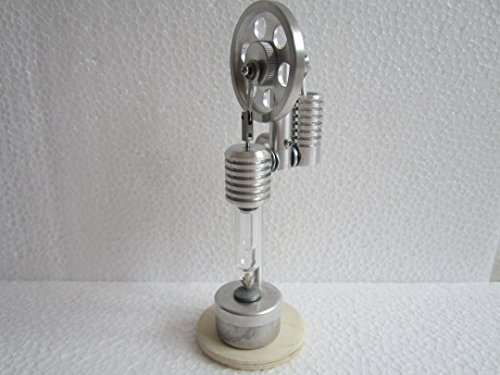 0016463830436 - STIRLING ENGINE METAL VERTICAL HOT AIR EDUCATION MODEL + EXPRESS SHIPPING 2-6 BUSINESS DAYS TO USA