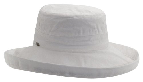 0016698086615 - SCALA WOMEN'S COTTON BIG BRIM HAT, WHITE, ONE SIZE