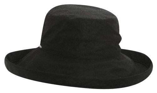0016698815017 - SCALA WOMEN'S COTTON BIG BRIM HAT, BLACK, ONE SIZE