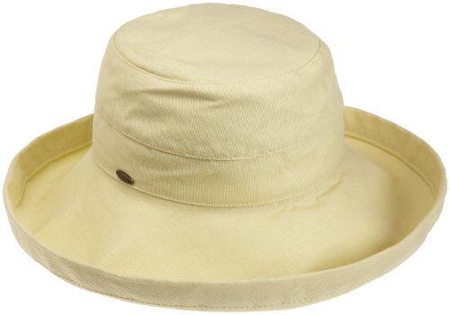 0016698815031 - SCALA WOMEN'S COTTON BIG BRIM HAT, YELLOW, ONE SIZE