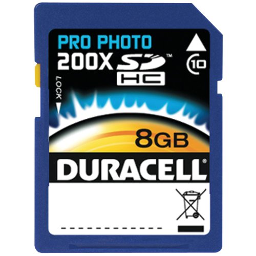0168141238123 - DURACELL HIGH SPEED 8 GB CLASS 10 SECURE DIGITAL CARD DU-SD1008G-C