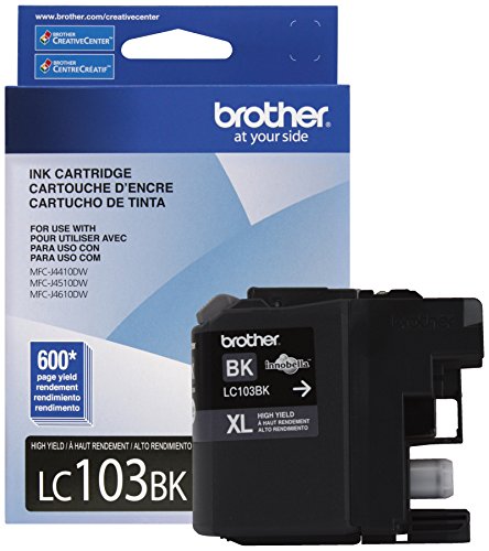 0168141593253 - BROTHER PRINTER LC103BK HIGH YIELD INK CARTRIDGE, BLACK