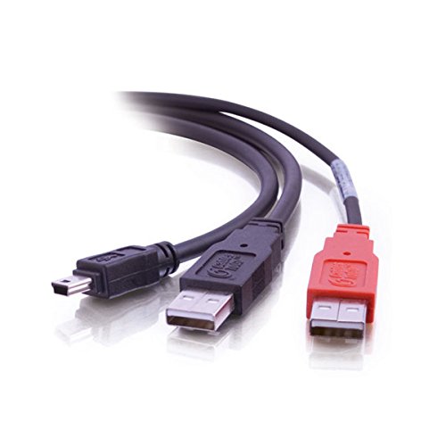 0168141636455 - C2G / CABLES TO GO 28107 USB 2.0 A MALE TO ONE MINI-B MALE Y-CABLE (6 FEET, BLACK)