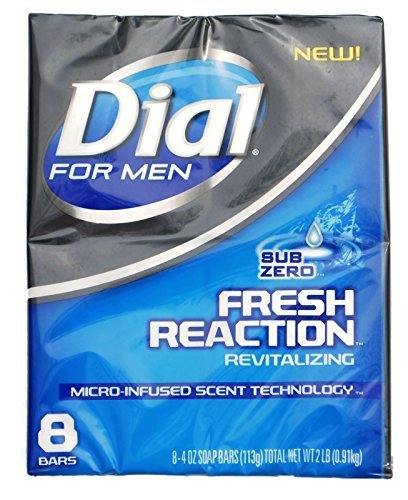 0017000119229 - DIAL FOR MEN SOAP BARS FRESH REACTION, 4 OZ, SUB ZERO, 8 EA