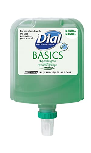 0017000324937 - DIAL BASICS WITH VITAMIN E HYPOALLERGENIC FOAMING HAND WASH, 1700 UNIVERSAL MANUAL, 1.7L DISPENSER REFILL (PACK OF 3)