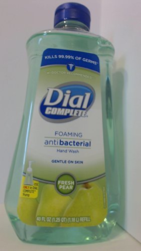 0017000988856 - DIAL COMPLETE FOAMING ANTI-BACTERIAL HAND WASH SOAP REFILL, FRESH PEAR, 40 OUNCE