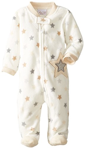 0017036396762 - RENE ROFE BABY NEWBORN BOYS STARS ZIP FRONT FOOTED MICRO FLEECE COVERALL, MULTI, 3-6 MONTHS