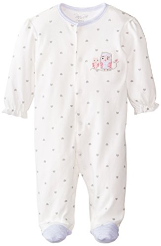0017036876486 - RENE ROFE BABY BABY-GIRLS NEWBORN SNAP FRONT FOOTED OWL COVERALL, MULTI, 0-3 MONTHS