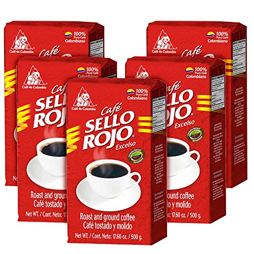 0017202103323 - SELLO ROJO ROAST & GROUND COFFEE, 17.6-OUNCE BRICK (PACK OF 5)