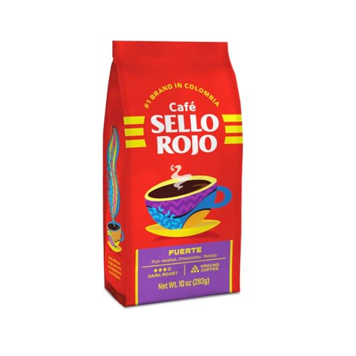 0017202103620 - CAFÉ SELLO ROJO FUERTE COFFEE | 100% LATIN AMERICAN COFFEE | DARK ROAST GROUND COFFEE BAG | 10 OUNCE (PACK OF 1)