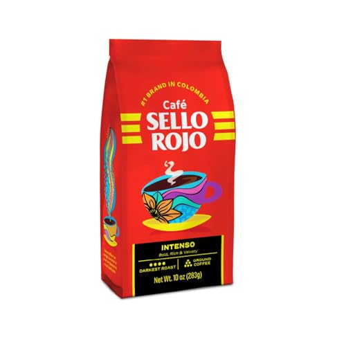 0017202103644 - CAFÉ SELLO ROJO INTENSO COFFEE | 100% LATIN AMERICAN COFFEE | DARKEST ROAST GROUND COFFEE BAG | 10 OUNCE (PACK OF 1)
