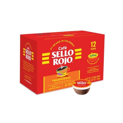 0017202103668 - CAFÉ SELLO ROJO TRADICIONAL SINGLE SERVE COFFEE PODS | 100% LATIN AMERICAN COFFEE | 12 COUNT (PACK OF 1)