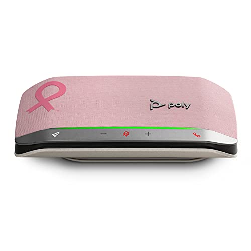 0017229176195 - POLY – SYNC 20 USB-A PINK PERSONAL BLUETOOTH SMART SPEAKERPHONE (PLANTRONICS) - CONNECT TO CELL PHONE VIA BLUETOOTH, PC/MAC VIA INCLUDED USB-A CABLE - WORKS WITH TEAMS, ZOOM (CERTIFIED) & MORE