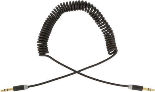 0172302606256 - ACCELL L150B-006B 3.5MM STEREO AUDIO COILED CABLE, BLACK, 6-FEET FOR IPOD, IPAD, IPHONE