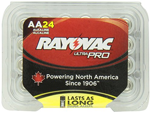 0172302652734 - RAYOVAC ALKALINE AA BATTERIES, 24-PACK WITH RECLOSEABLE LID (ALAA-24)