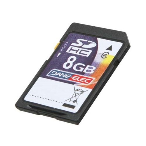 0172302713442 - DANE-ELEC 8GB SECURE DIGITAL HIGH CAPACITY (SDHC) CARD - NEW - RETAIL - DA-SD-8192-R