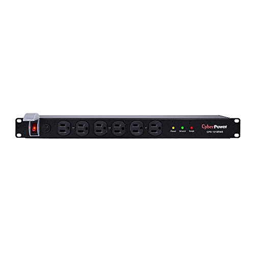 0172302769333 - CYBERPOWER CPS-1215RMS RACKMOUNT PDU POWER/SURGE STRIP - 12-OUTLET 15A 1800VA 1800 JOULES