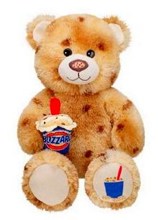 0173170231182 - BUILD A BEAR WORKSHOP COOKIE DOUGH DQ DAIRY QUEEN SCENTED BLIZZARD ICE CREAM 17 IN. UNSTUFFED TEDDY PLUSH TOY ANIMAL