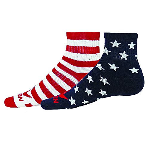 0017391022894 - RED LION HONOR MISMATCHED PATRIOTIC QUARTER CREW SOCKS ( NAVY / WHITE / RED -...