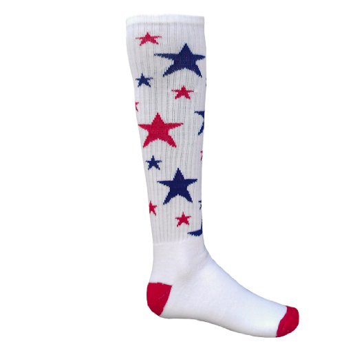0017391037225 - RED LION CELEBRITY STAR ATHLETIC SOCKS (WHITE / RED / ROYAL - SMALL)