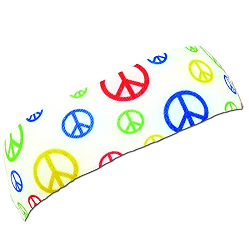0017391094822 - RED LION PRINTED HEADBANDS ( PEACE SIGN - ONE SIZE )