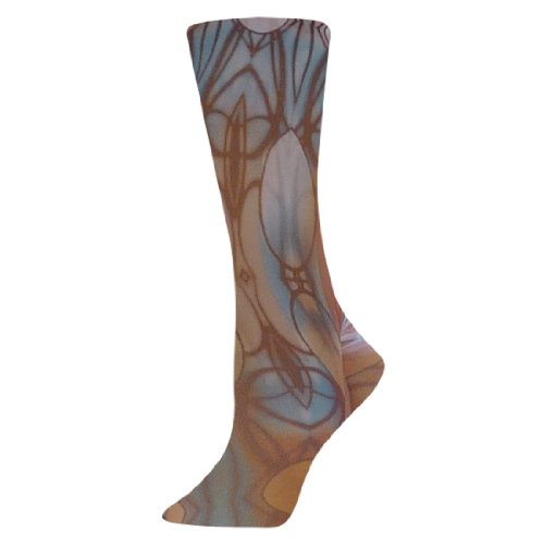 0017391097601 - NOUVELLA SUBLIMATION TROUSER WOMENS SOCKS ( STAINED GLASS - MEDIUM )
