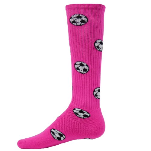 0017391122334 - RED LION SOCCER BALLS ATHLETIC SOCKS ( NEON PINK - SMALL )